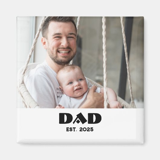 Vater Etablierte Fotogeschenk Magnet (Vorne)