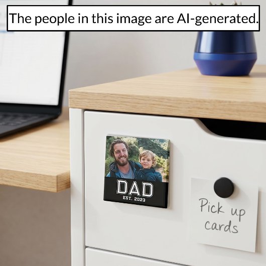 Vater Etablierte Fotogeschenk Magnet