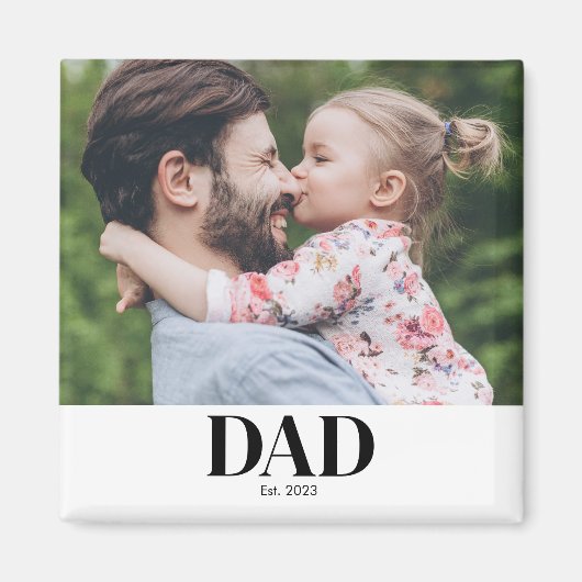 Vater etablierte Fotogeschenk Magnet (Vorne)