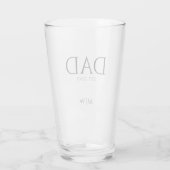 Vater Etablierte Monogramm Initiale Glas (Rückseite)