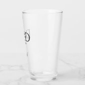 Vater Etablierte Monogramm Initiale Glas (Links)