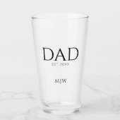 Vater Etablierte Monogramm Initiale Glas (Vorderseite)