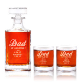 Vater etablierte Nice Rocks Glass Set w/ Decanter