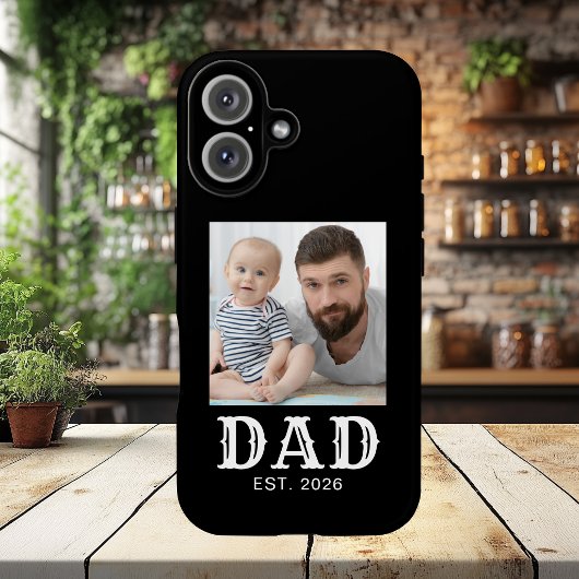 Vater Etablierte Typografie Foto Schwarz Case-Mate iPhone Hülle