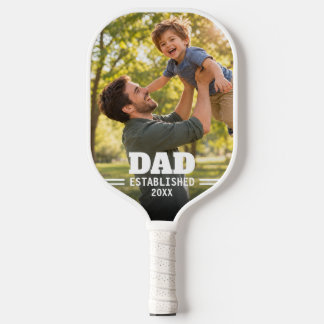 Vater etablierte Vaterfoto-Geschenk Pickleball Schläger