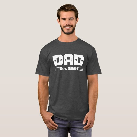 Vater etablierte Zitat Coole weiße Schrauben Schri T-Shirt (Vorne ganz)