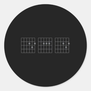 Vater Ever Fathers Day Shirt Gitarre Chord Rock Mu Runder Aufkleber