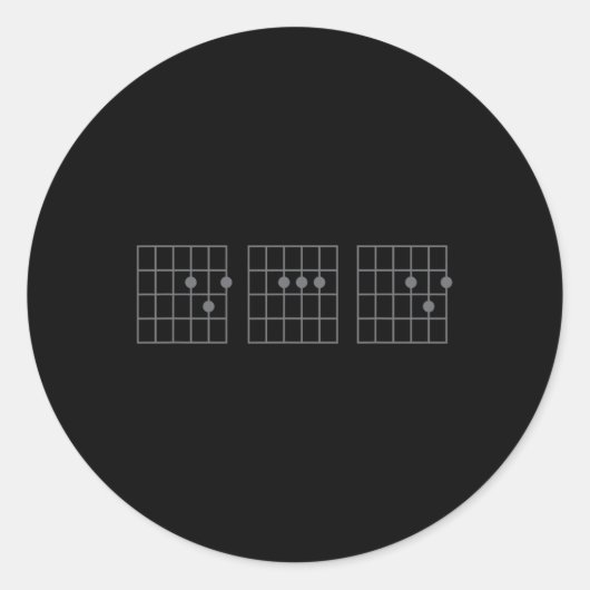 Vater Ever Fathers Day Shirt Gitarre Chord Rock Mu Runder Aufkleber (Vorderseite)