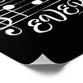 Vater Ever Musiknotens Musiker Vatertag Poster (Ecke)