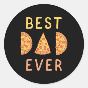 Vater Ever Pizza Lover Vathers Day Papa Elternscha Runder Aufkleber