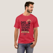 Vater Explorer Lehrer Held T-Shirt | Abenteuer Vat (Vorne ganz)