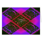 Vater Extravagant Typografie Muster Schwarz & Lila (Vorderseite (Horizontal))