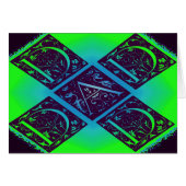 Vater Extravaganter Text Grün Blau Hintergrund (Vorderseite (Horizontal))