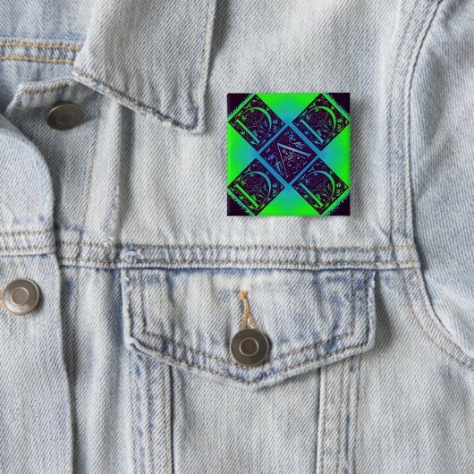 Vater Extravaganter Text Grün Blau Hintergrund Button (Beispiel)