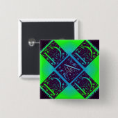 Vater Extravaganter Text Grün Blau Hintergrund Button (Vorne & Hinten)