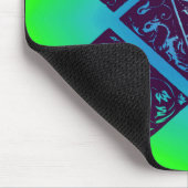 Vater Extravaganter Text Grün Blau Hintergrund Mousepad (Ecke)