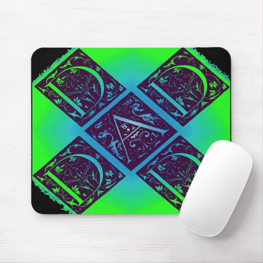 Vater Extravaganter Text Grün Blau Hintergrund Mousepad (Mit Mouse)