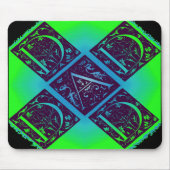 Vater Extravaganter Text Grün Blau Hintergrund Mousepad (Vorne)