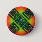 Vater Extravaganter Text Orange und Gelb Button (Vorderseite)