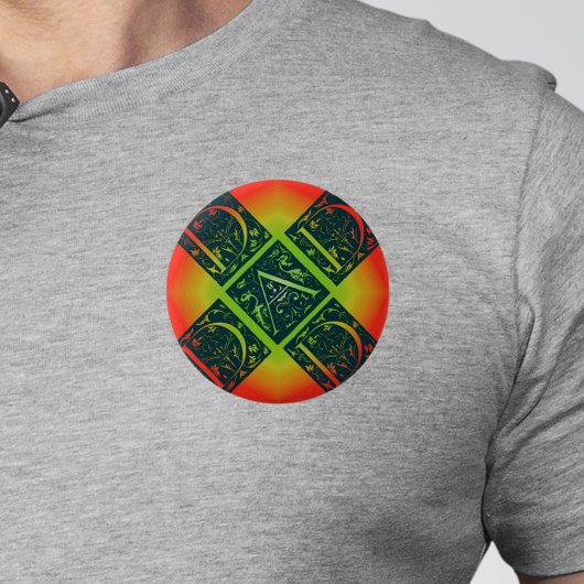 Vater Extravaganter Text Orange und Gelb Button