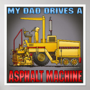 Vater fährt einen poster