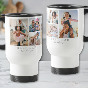 Vater Familienfoto-Collage Vater Reisebecher