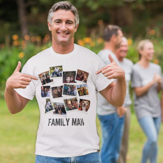 Vater Familienfotografie Collage Instant Foto Ligh T-Shirt