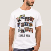 Vater Familienfotografie Collage Instant Foto Ligh T-Shirt (Vorderseite)