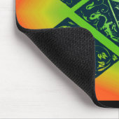 Vater Fancy Typography Muster Schwarz & Orange Mousepad (Ecke)