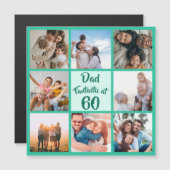 Vater fantastisch bei 60 Geburtstag Foto Magnetkar Magnetkarte (Vorne/Hinten)