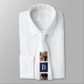 Vater-Farbblock Vier-FotoCollage Personalisiert Krawatte (Gebunden)