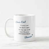Vater Favorite Child-Schreibmaschine Typografie Kaffeetasse (Links)