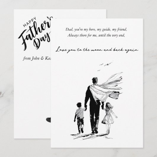 Vater feiern einladung (Vorne/Hinten)