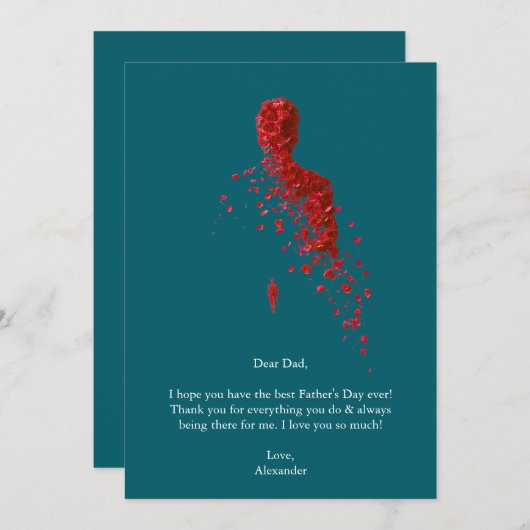 Vater feiern einladung (Vorne/Hinten)