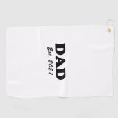 Vater Festgestelltes Datum personalisiert Golfhandtuch (Horizontal)