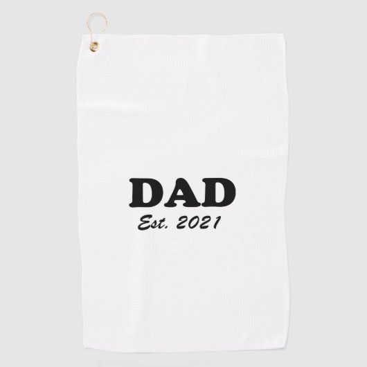 Vater Festgestelltes Datum personalisiert Golfhandtuch (Vorderseite)