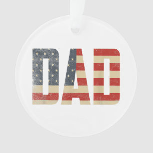 Vater Fette Patriotische Amerikanische Flagge Vate Ornament