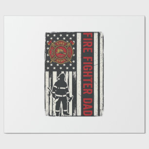 Vater Feuerwehrmann Distressed Flagge Vektor Desig Geschenkpapier