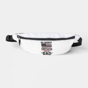 Vater-Feuerwehrmann-Flagge Vintage-Gravur-Design_1 Bauchtasche