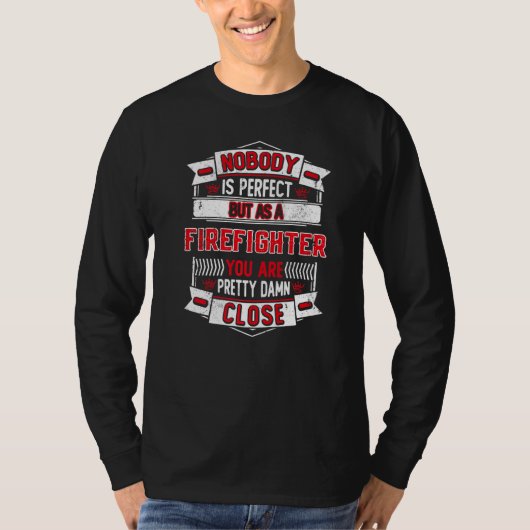 Vater Feuerwehrmann T-Shirt (Vorderseite)