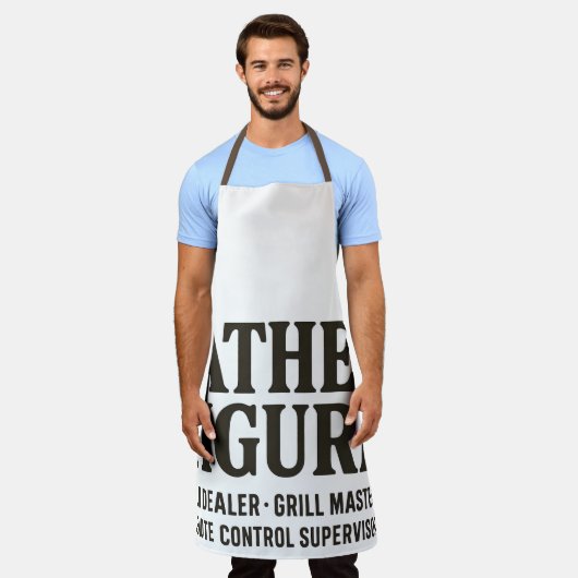 Vater Figur Pun-Händler Lustiges Vater-Shirt Schürze (Getragen)