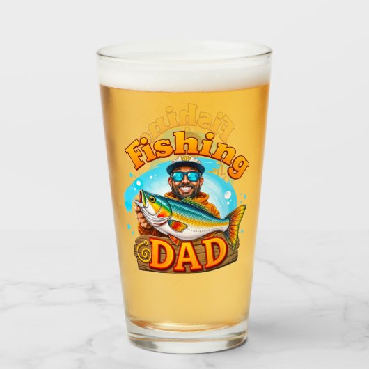 Vater Fisch Graffiti Glas (Vorne (Gefüllt))