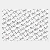 Vater Fisch Wrapping Paper Flat Sheet Set 3 Geschenkpapier Set (Vorderseite 2)