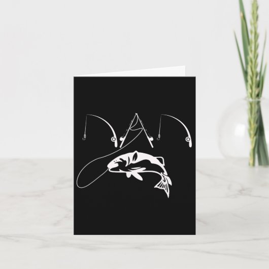 Vater Fischen Fisherman Daddy Fathers Day Shirt Karte (Vorderseite)