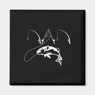 Vater Fischen Fisherman Daddy Fathers Day Shirt Magnet