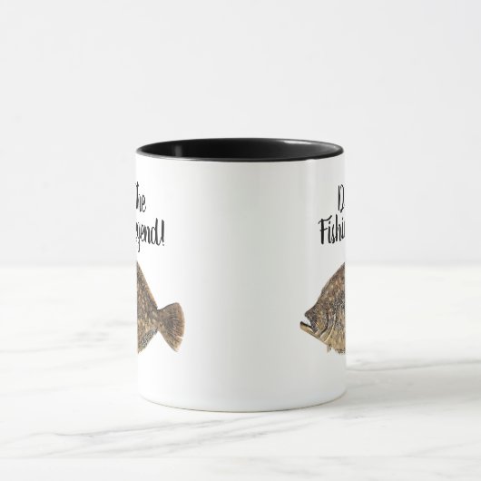 Vater Fischen Legend Flounder Fisch Fischer Tasse (Zentrum)