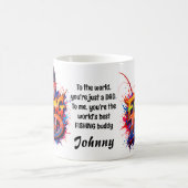 Vater Fisherman Graffiti Zitat Kaffeetasse (Mittel)