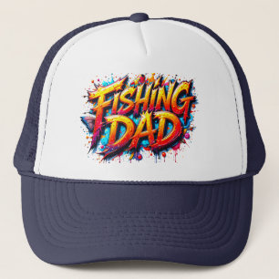 Vater Fisherman Graffiti Zitat Truckerkappe