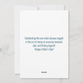 Vater Fishing Legend Custom Vatertag Feiertagskarte (Rückseite)
