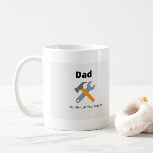 Vater Fix, er wird Ihnen zur Verfügung gestellt Kaffeetasse (Mit Donut)
